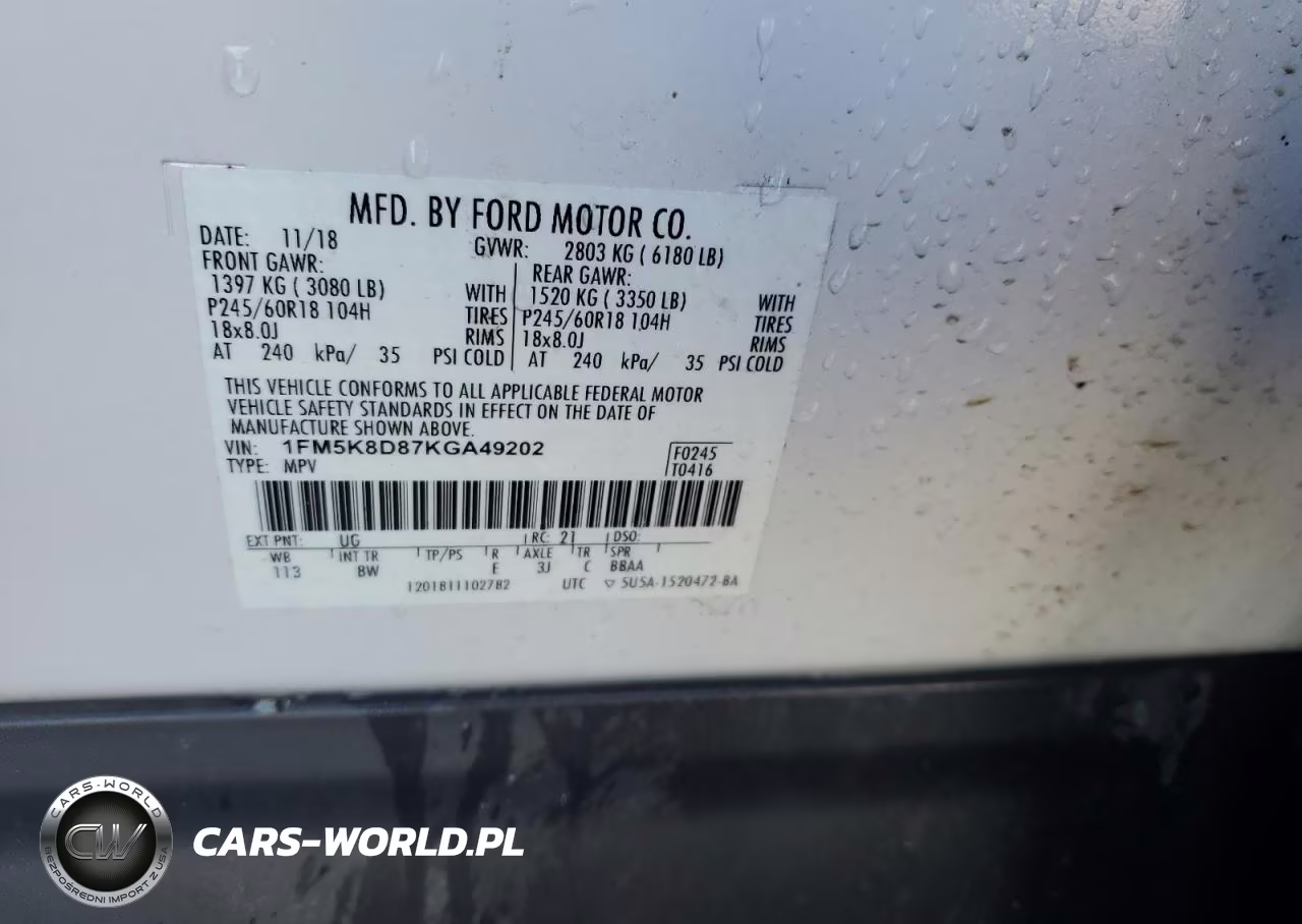 2019 Ford Explorer Xlt VIN:1FM5K8D87KGA49202 - 13