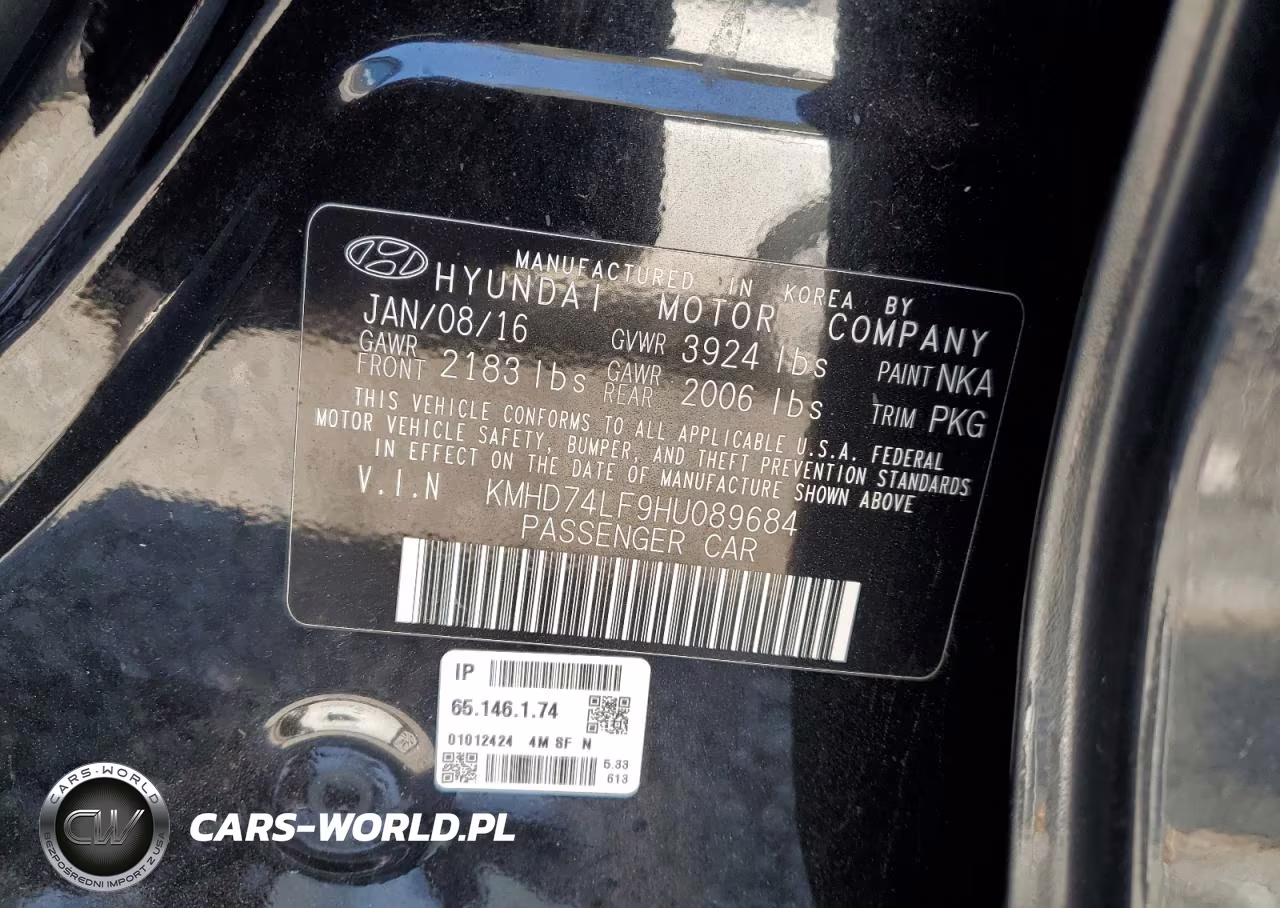 2017 Hyundai Elantra Se VIN:KMHD74LF9HU089684 - 13