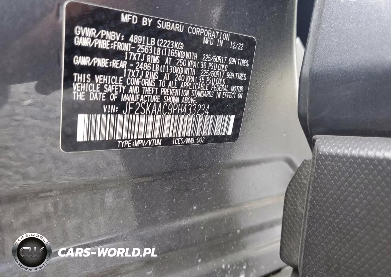 2023 Subaru Forester VIN:JF2SKAAC9PH433234 - 13