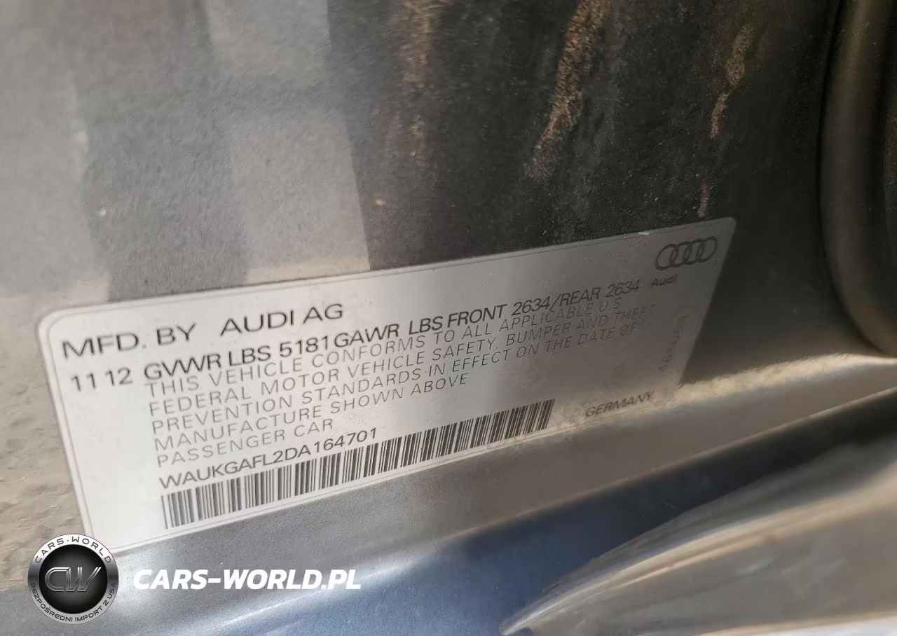 2013 Audi S4 Prestige VIN:WAUKGAFL2DA164701 - 12