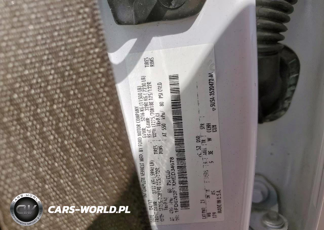 2017 Ford F350 Super Duty VIN:1FD8W3FTXHED34678 - 12