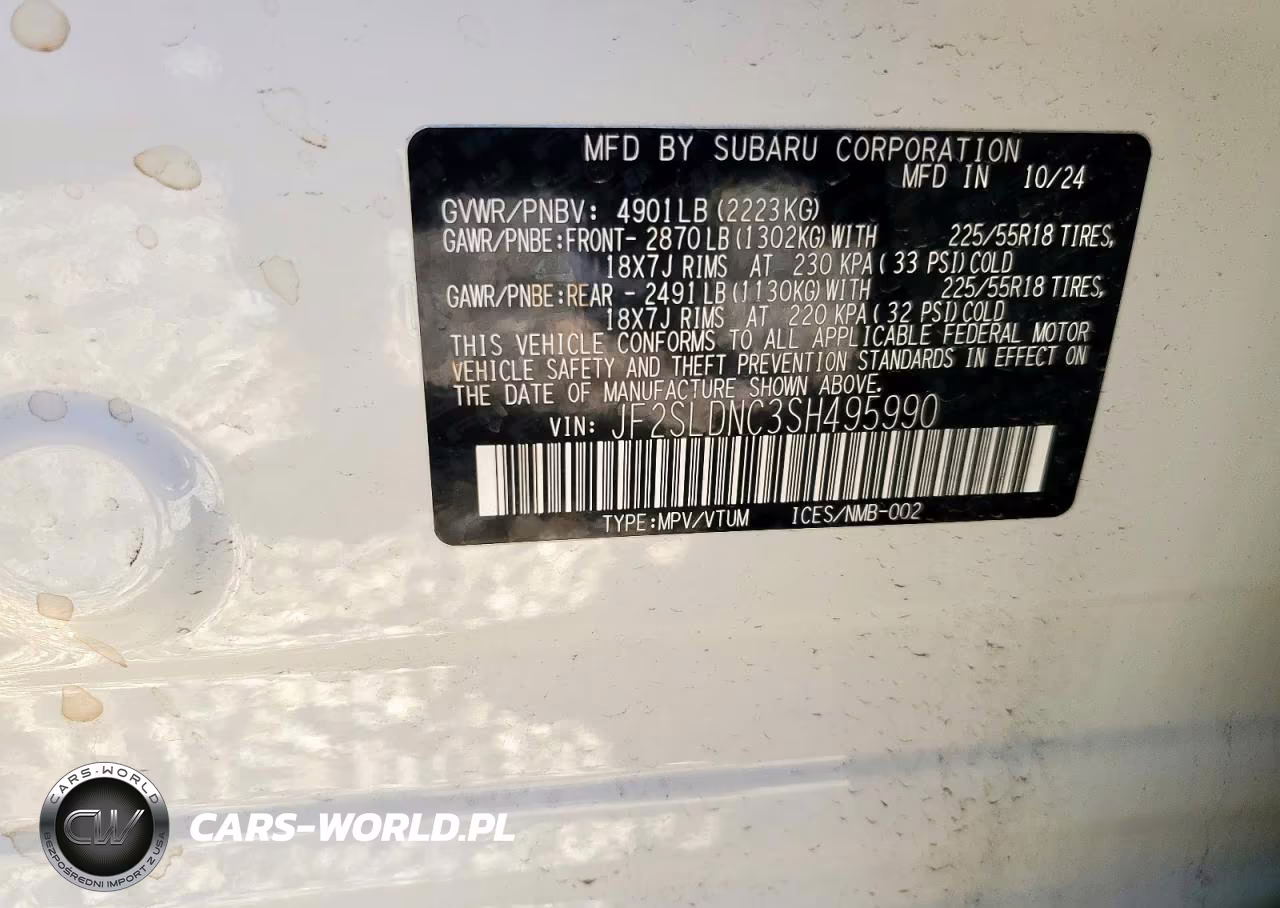 2025 Subaru Forester Limited VIN:JF2SLDNC3SH495990 - 14