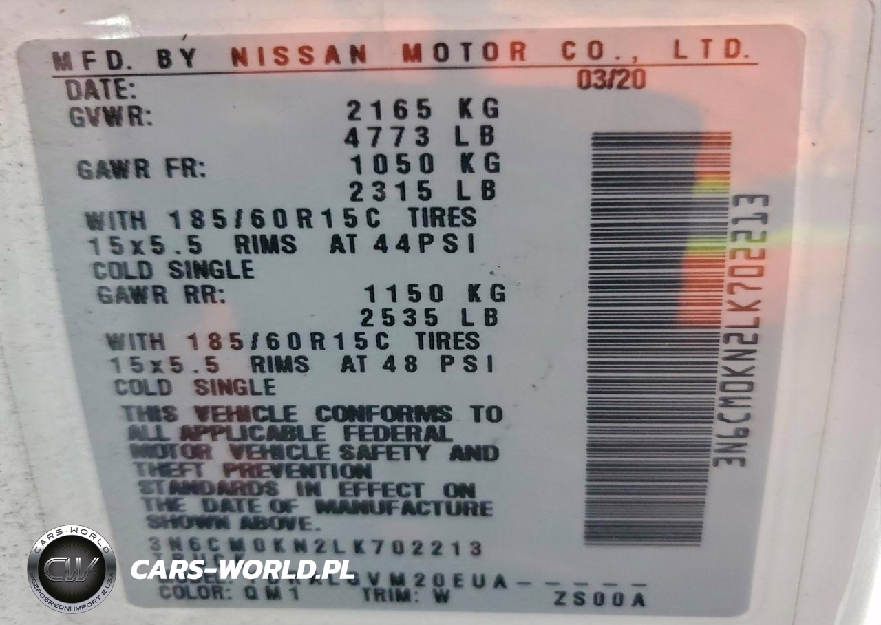 2020 Nissan Nv200 Utility - Service Van VIN:3N6CM0KN2LK702213 - 13