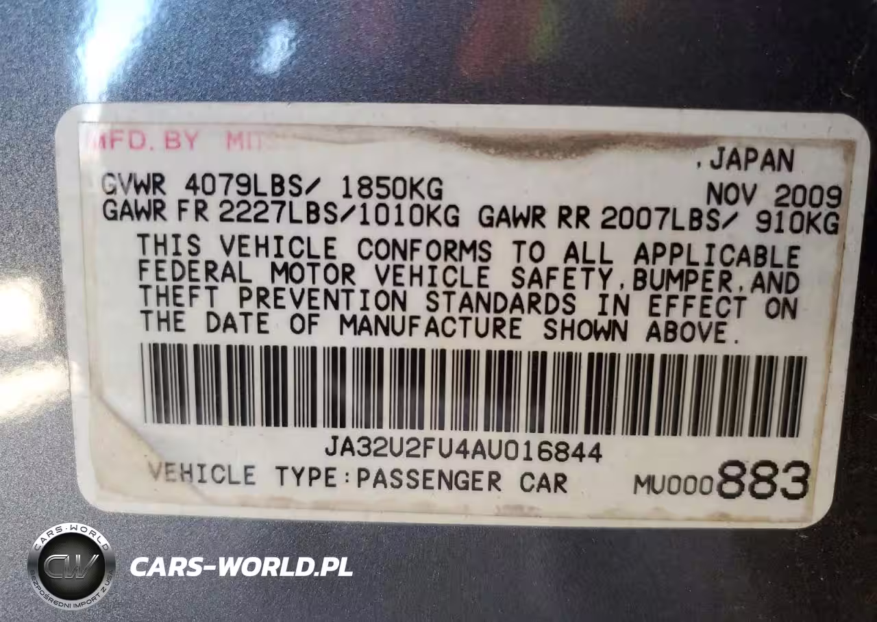 2010 Mitsubishi Lancer Es-Es Sport VIN:JA32U2FU4AU016844 - 12