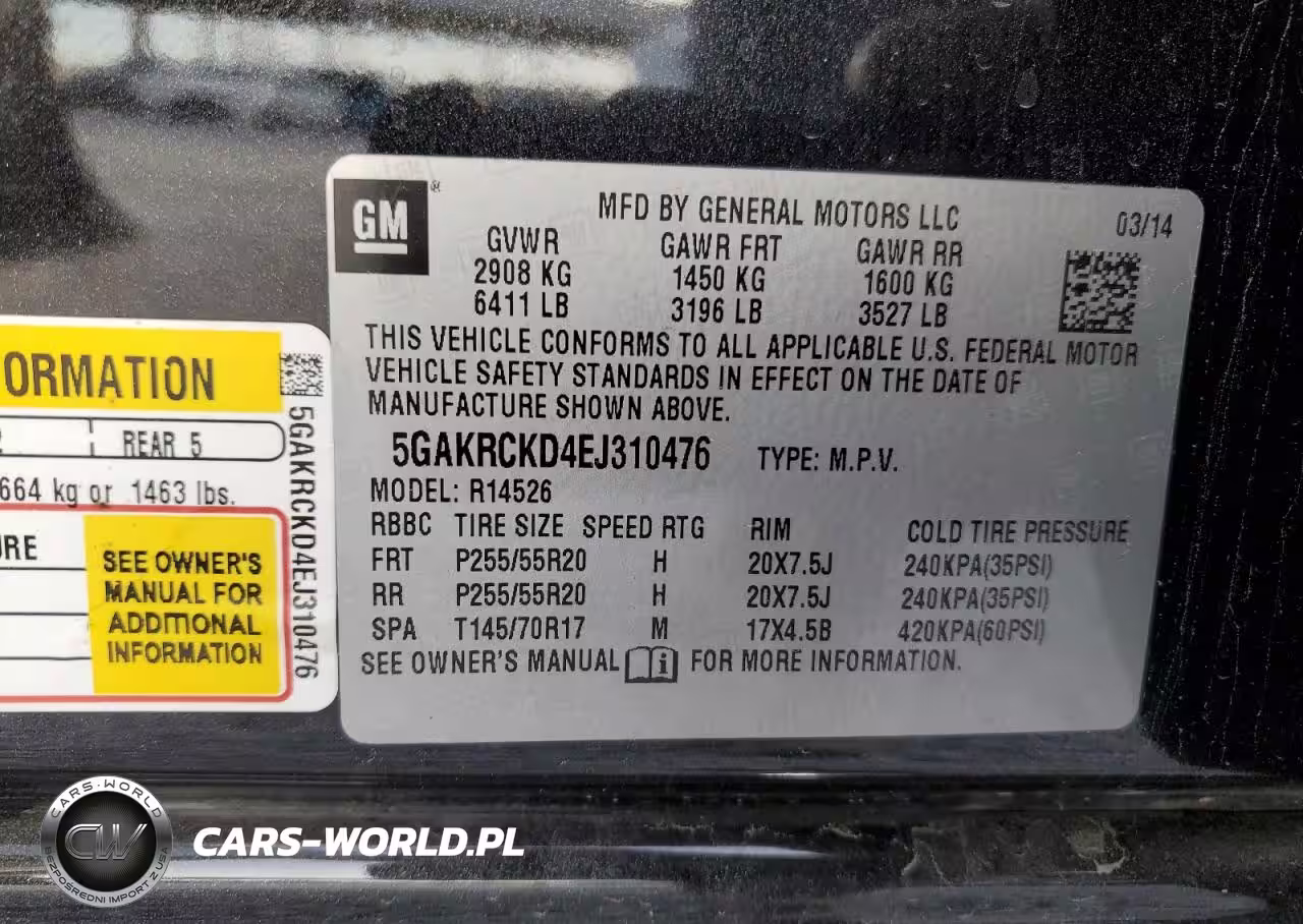 2014 Buick Enclave VIN:5GAKRCKD4EJ310476 - 13