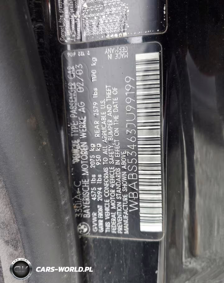 2003 BMW 330 Ci VIN:WBABS53463JU99199 - 13