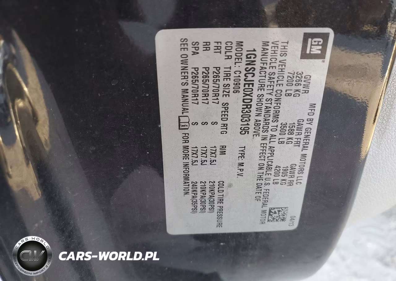 2013 Chevrolet Suburban C1500 Lt VIN:1GNSCJE0XDR303195 - 13