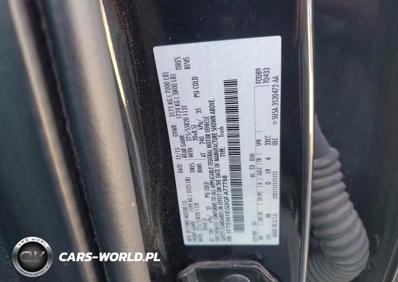 2016 Ford F150 Supercrew VIN:1FTEW1EG3GFA77758 - 12