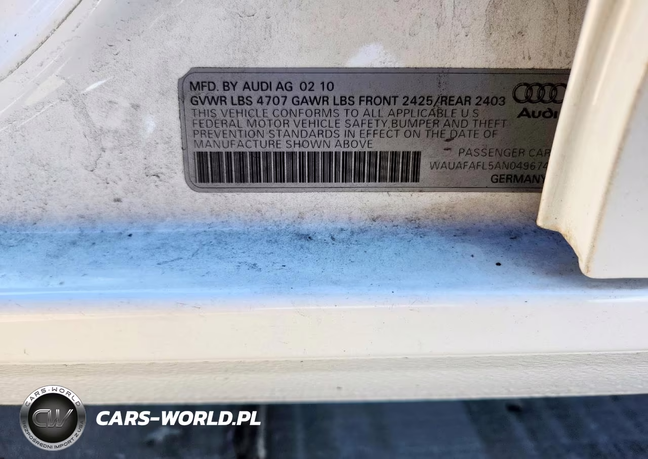 2010 Audi A4 Premium VIN:WAUAFAFL5AN049674 - 12