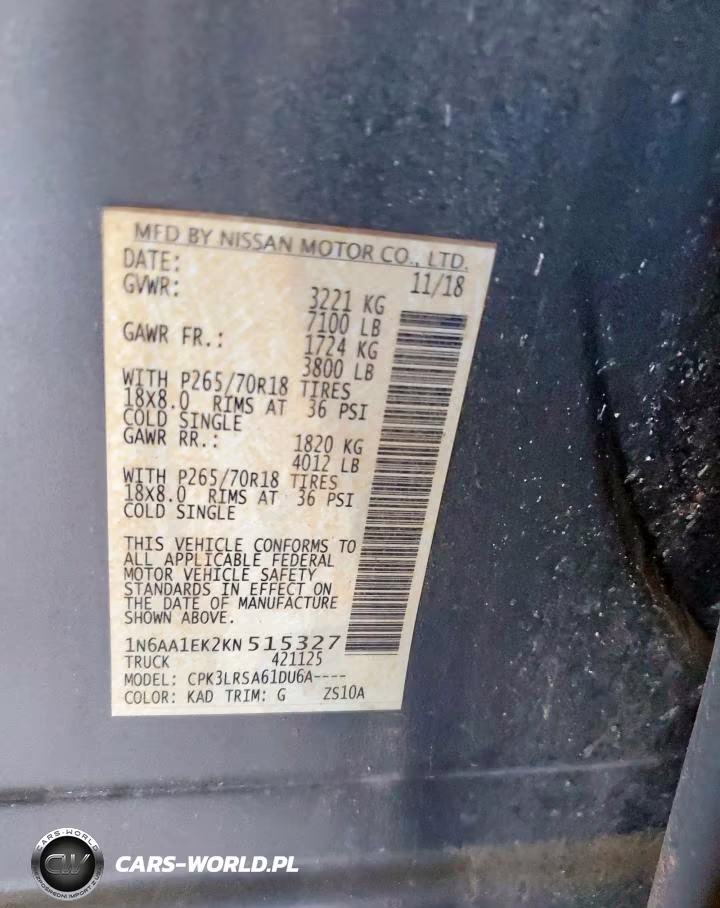 2019 Nissan Titan S VIN:1N6AA1EK2KN515327 - 12