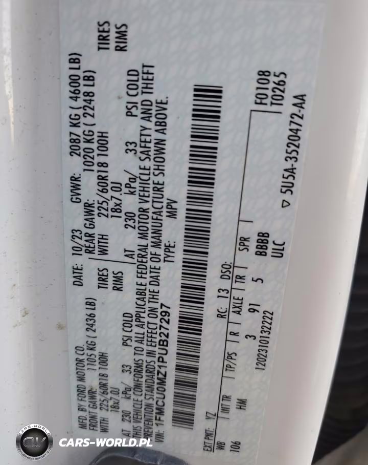2023 Ford Escape St Line VIN:1FMCU0MZ1PUB27297 - 13