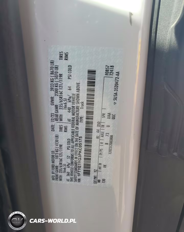 2023 Ford Transit 150 Utility - Service Van VIN:1FTYE1YG3PKC05175 - 12