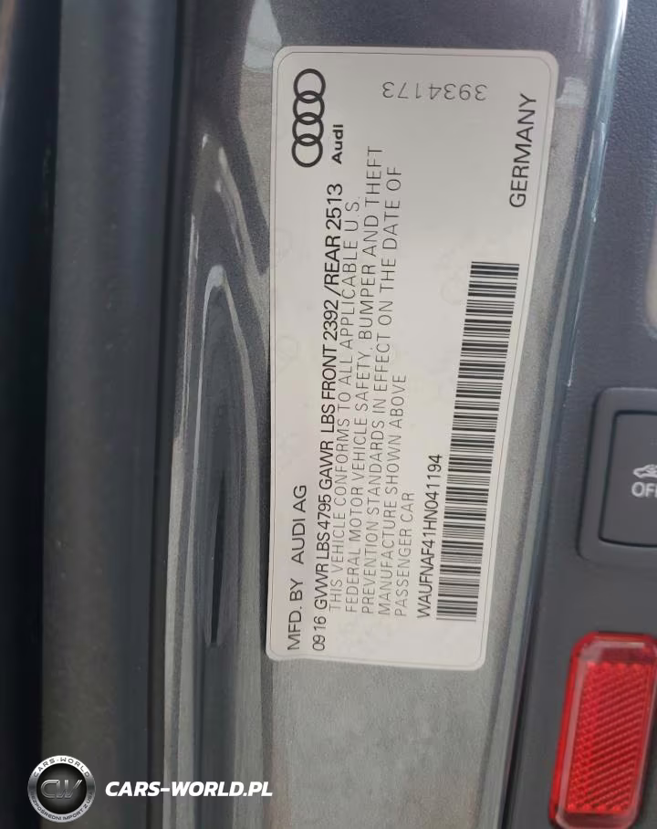 2017 Audi A4 Prestige VIN:WAUFNAF41HN041194 - 12