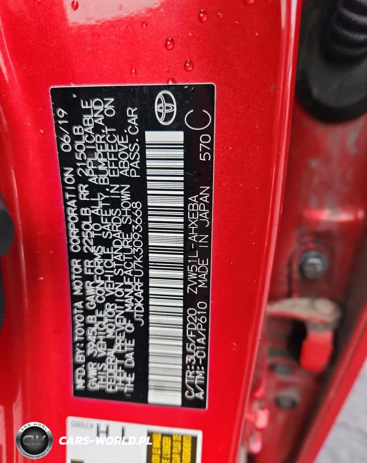 2019 Toyota Prius VIN:JTDKARFU7K3093668 - 12