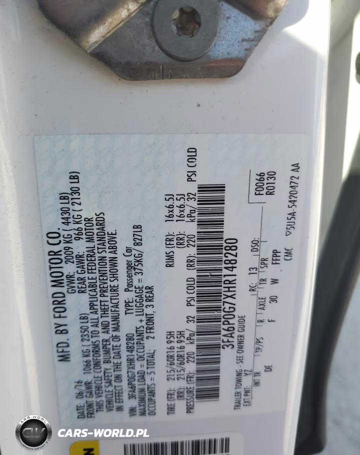 2017 Ford Fusion S VIN:3FA6P0G7XHR148280 - 12