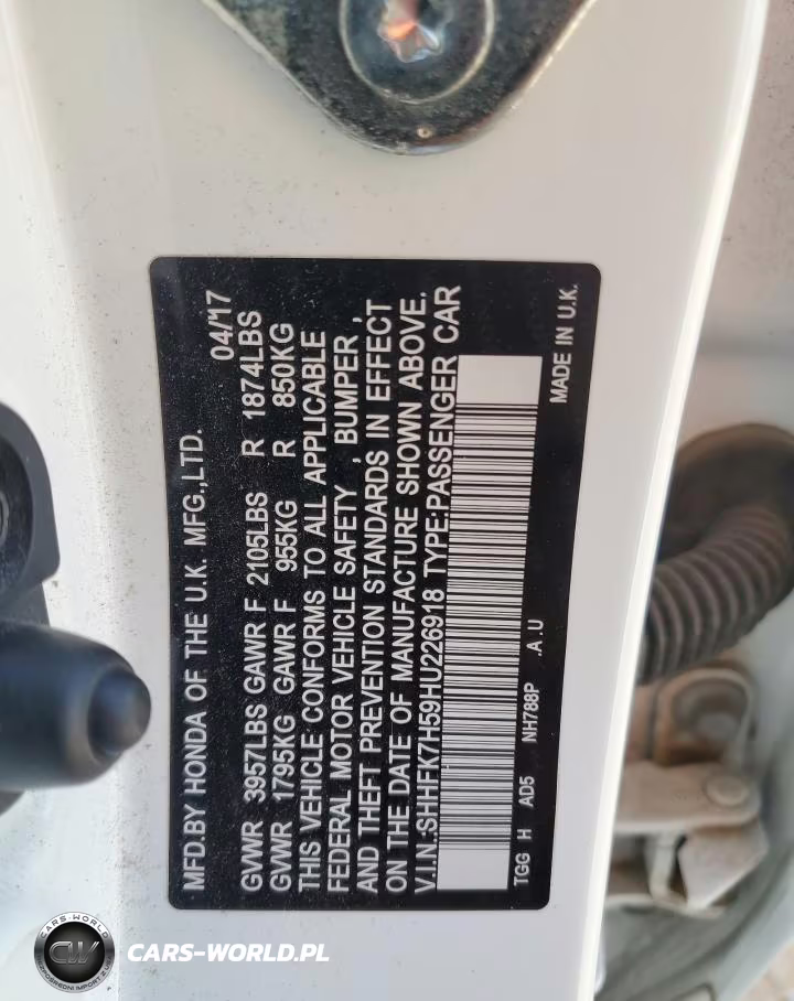 2017 Honda Civic Ex VIN:SHHFK7H59HU226918 - 12