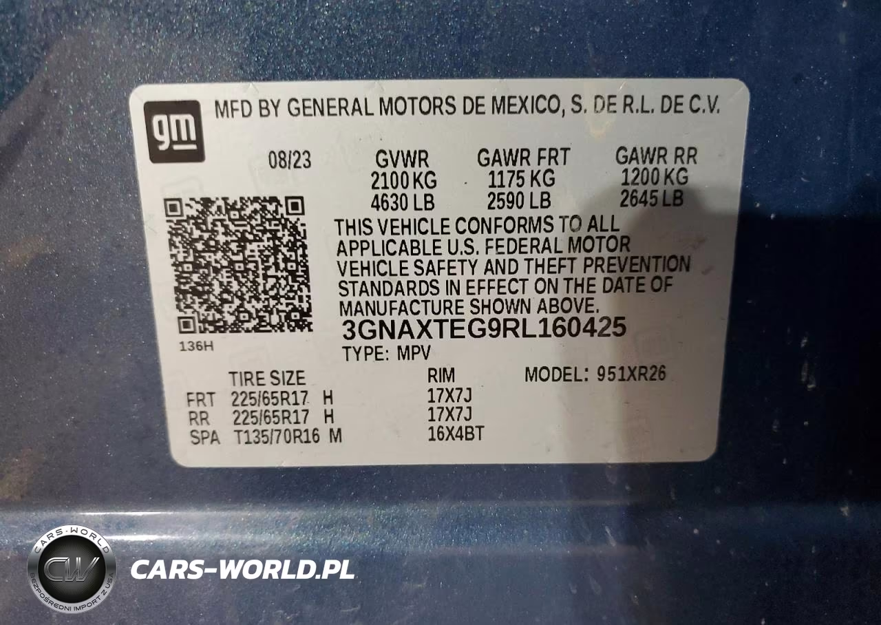 2024 Chevrolet Equinox Lt VIN:3GNAXTEG9RL160425 - 13