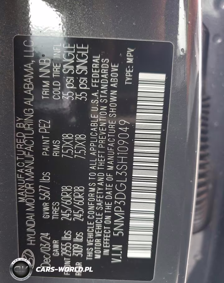 2025 Hyundai Santa Fe Xrt VIN:5NMP3DGL3SH109049 - 12