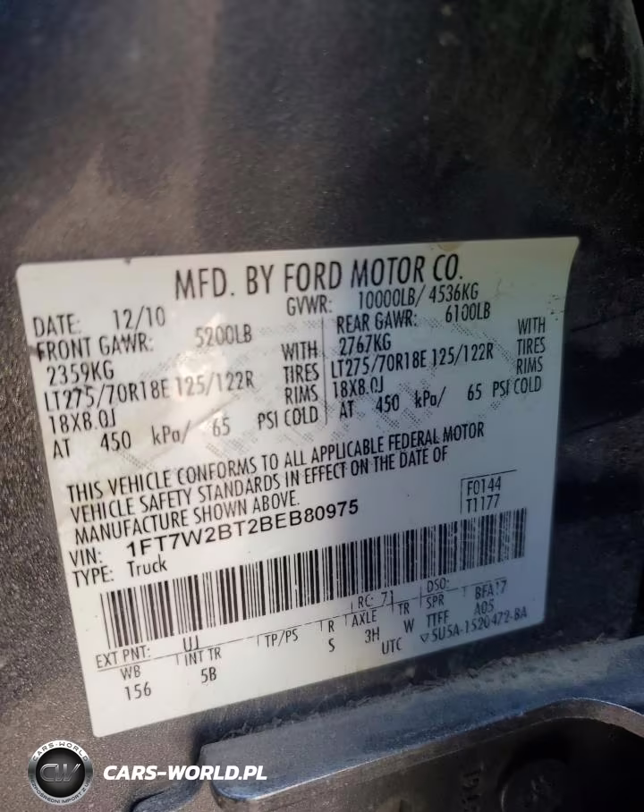 2011 Ford F250 Super Duty VIN:1FT7W2BT2BEB80975 - 13