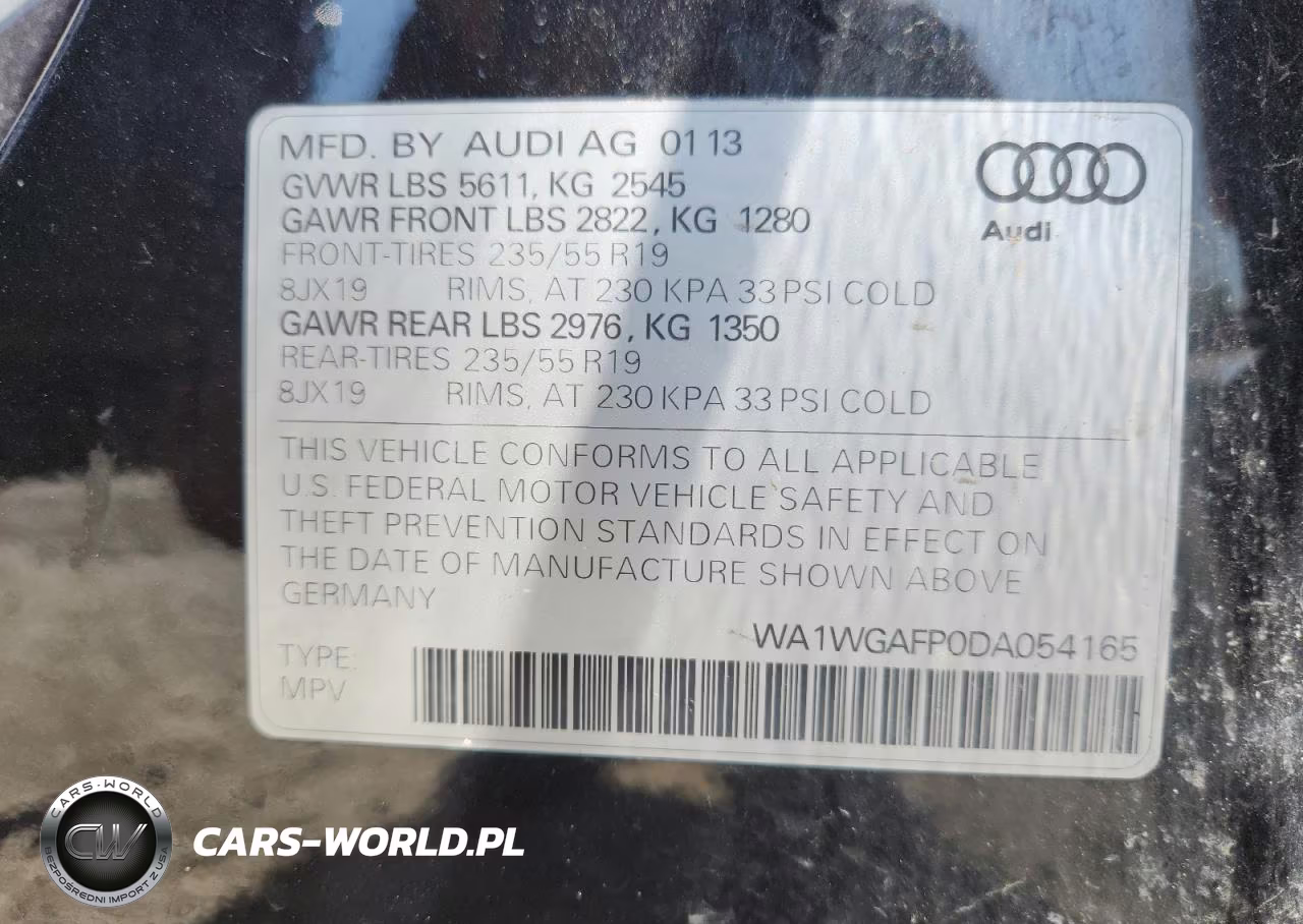 2013 Audi Q5 Prestige VIN:WA1WGAFP0DA054165 - 13
