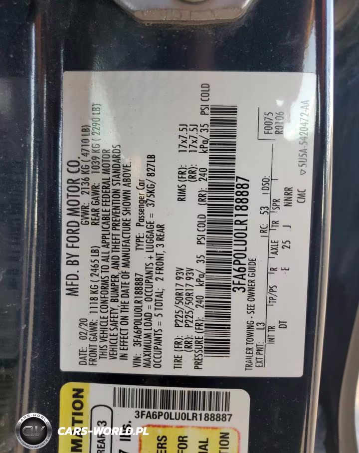 2020 Ford Fusion Se VIN:3FA6P0LU0LR188887 - 12