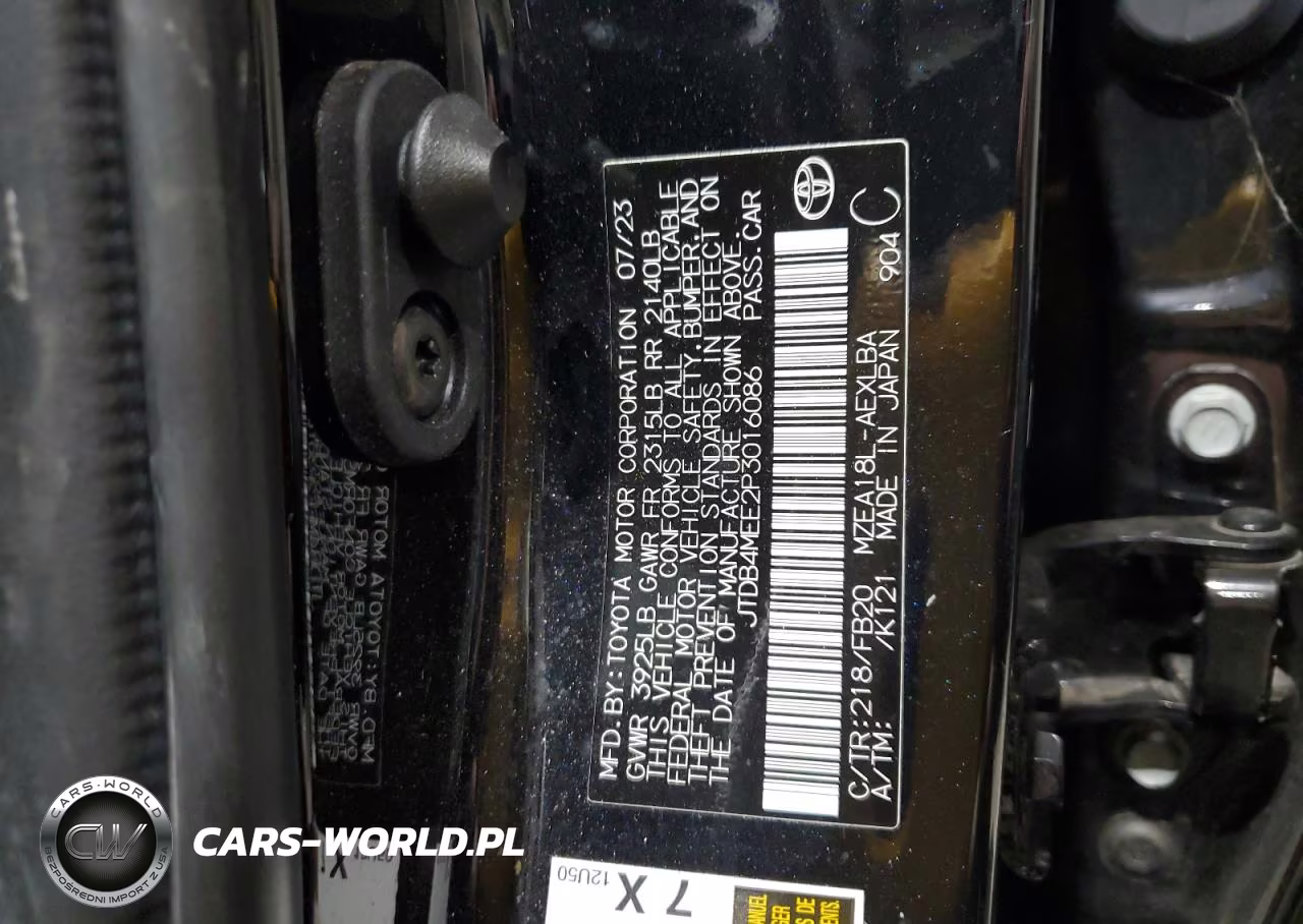 2023 Toyota Corolla Le VIN:JTDB4MEE2P3016086 - 12