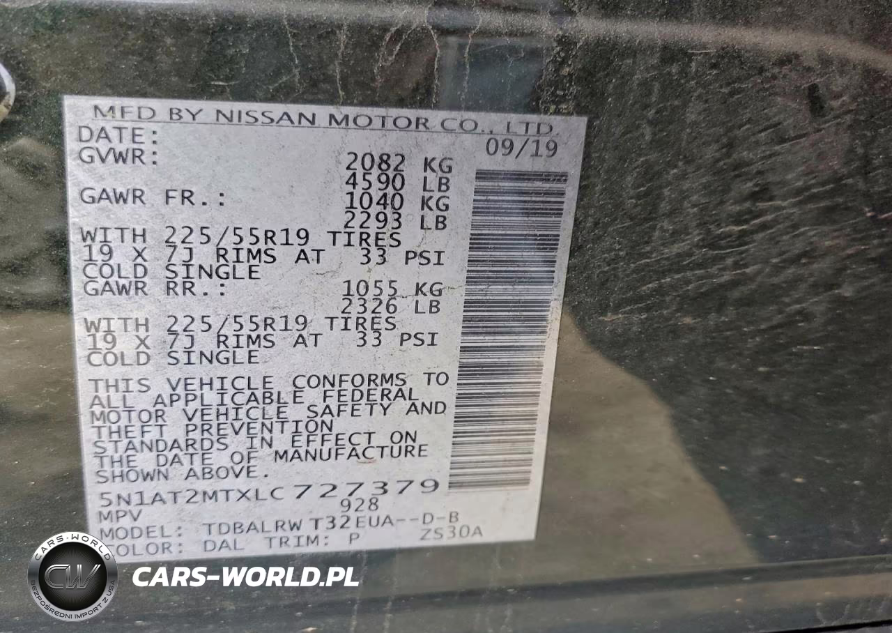 2020 Nissan Rogue S VIN:5N1AT2MTXLC727379 - 13