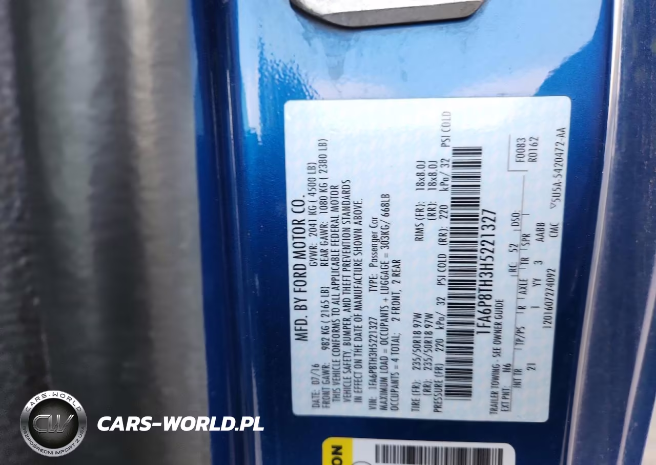 2017 Ford Mustang VIN:1FA6P8TH3H5221327 - 12