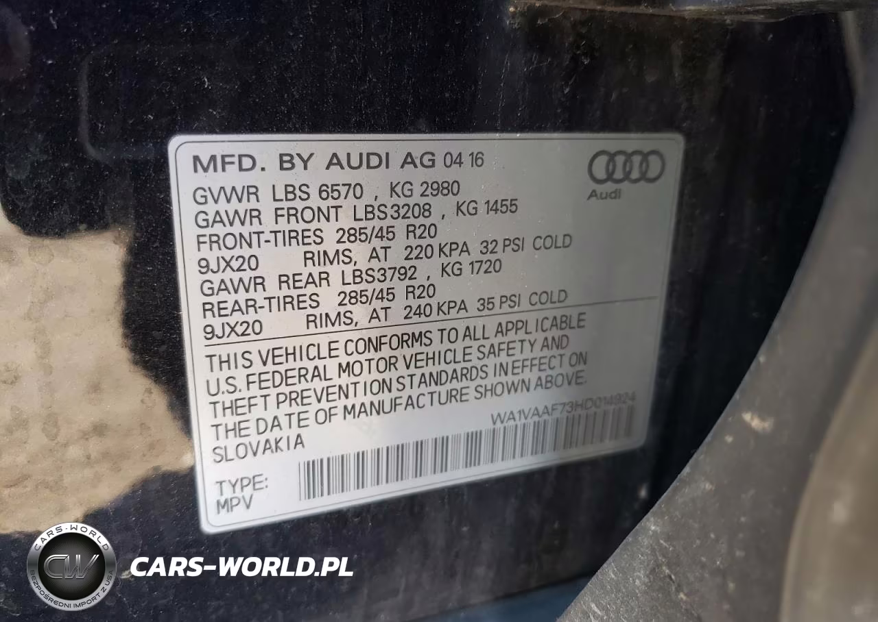 2017 Audi Q7 Prestige VIN:WA1VAAF73HD014924 - 13