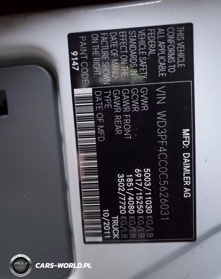2012 Mercedes Benz Sprinter Delivery Van VIN:WD3PF4CC0C5626031 - 13