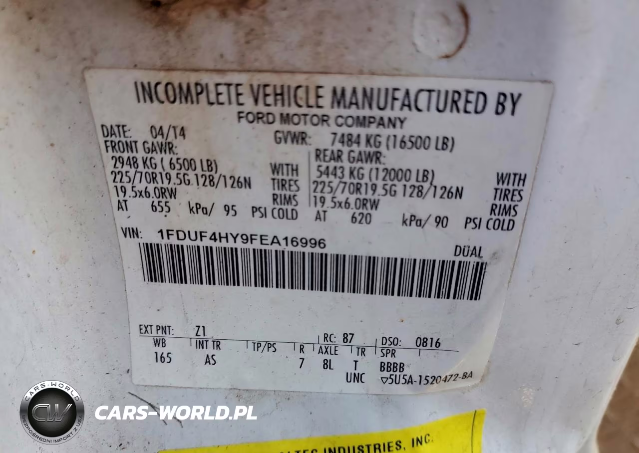 2015 Ford E150 Bucket Truck VIN:1FDUF4HY9FEA16996 - 12