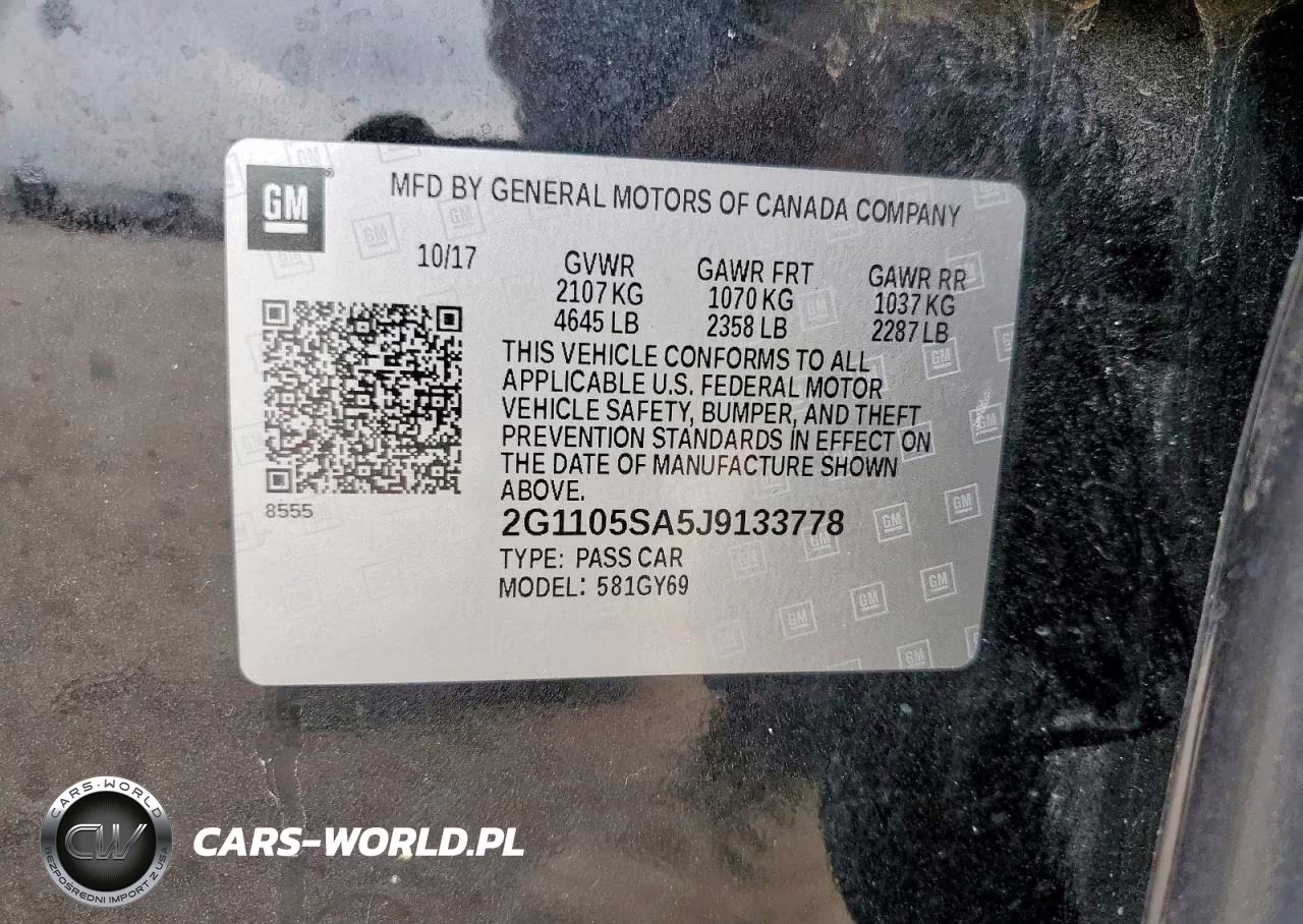 2018 Chevrolet Impala Lt VIN:2G1105SA5J9133778 - 12