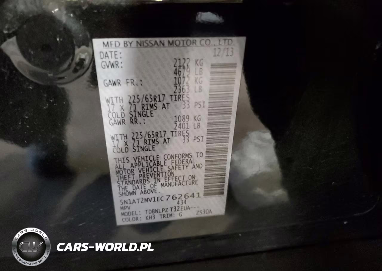 2014 Nissan Rogue S VIN:5N1AT2MV1EC762641 - 13