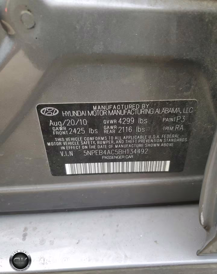 2011 Hyundai Sonata Gls VIN:5NPEB4AC5BH134492 - 12