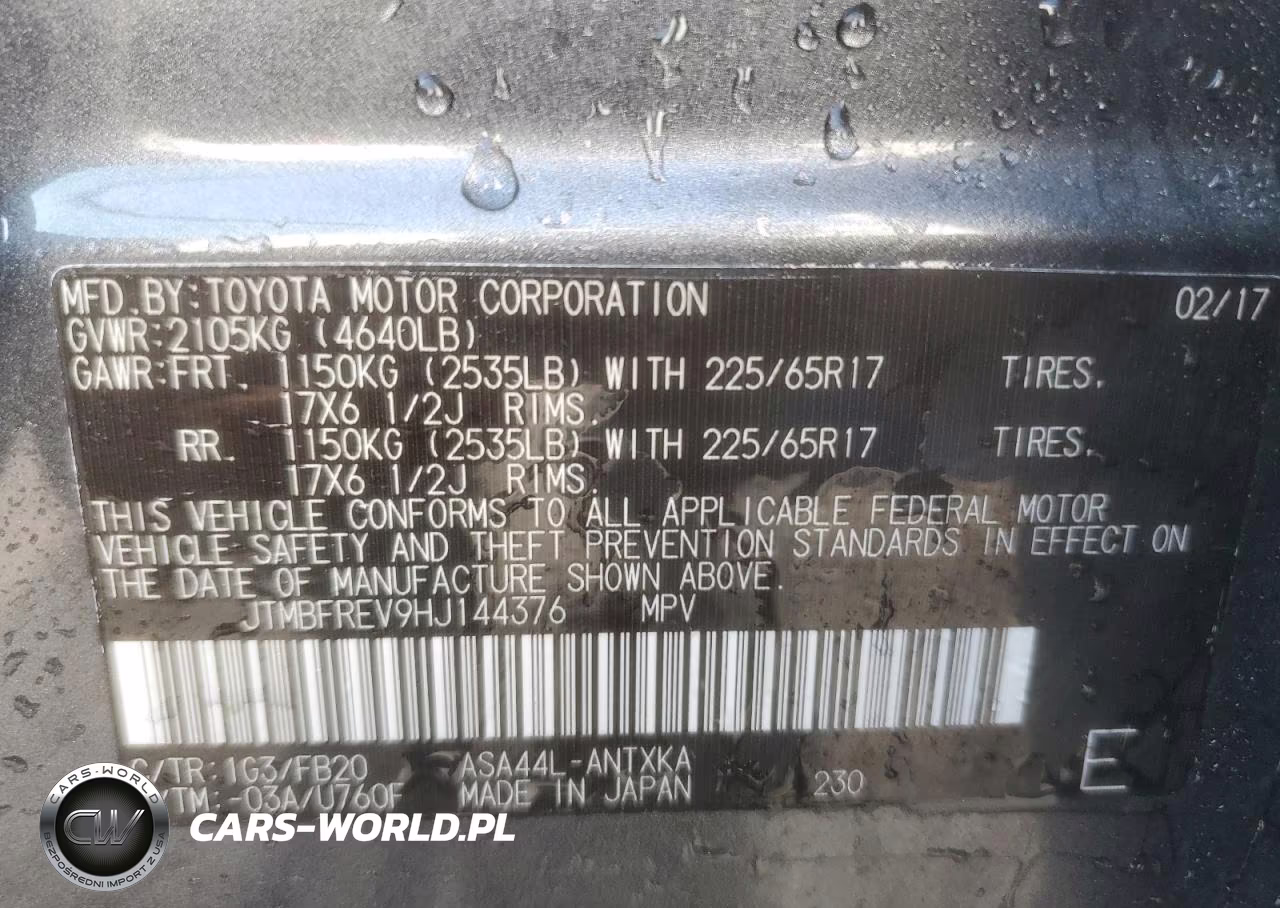 2017 Toyota Rav4 Le VIN:JTMBFREV9HJ144376 - 13