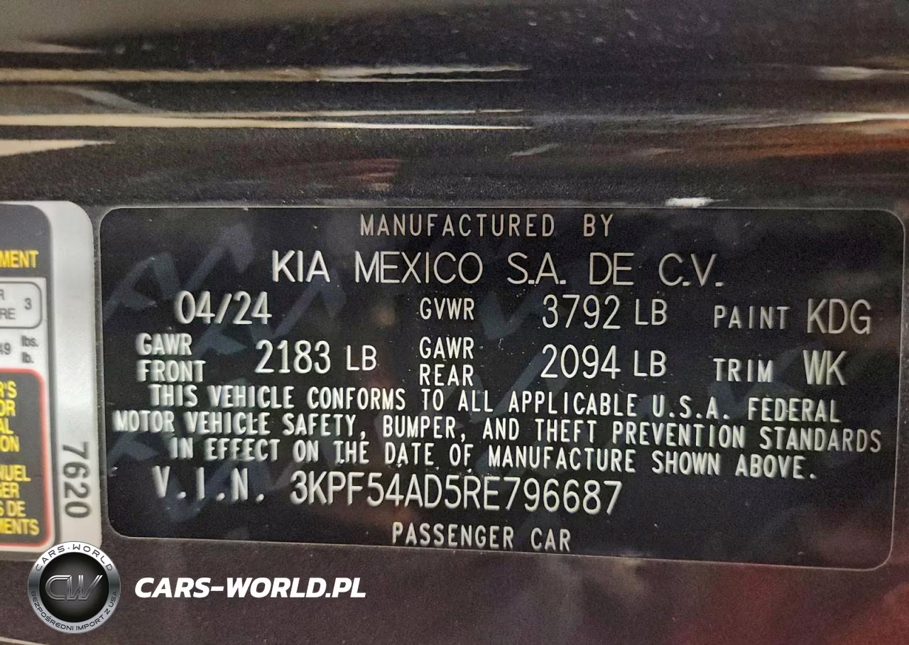 2024 Kia Forte Gt Line VIN:3KPF54AD5RE796687 - 13