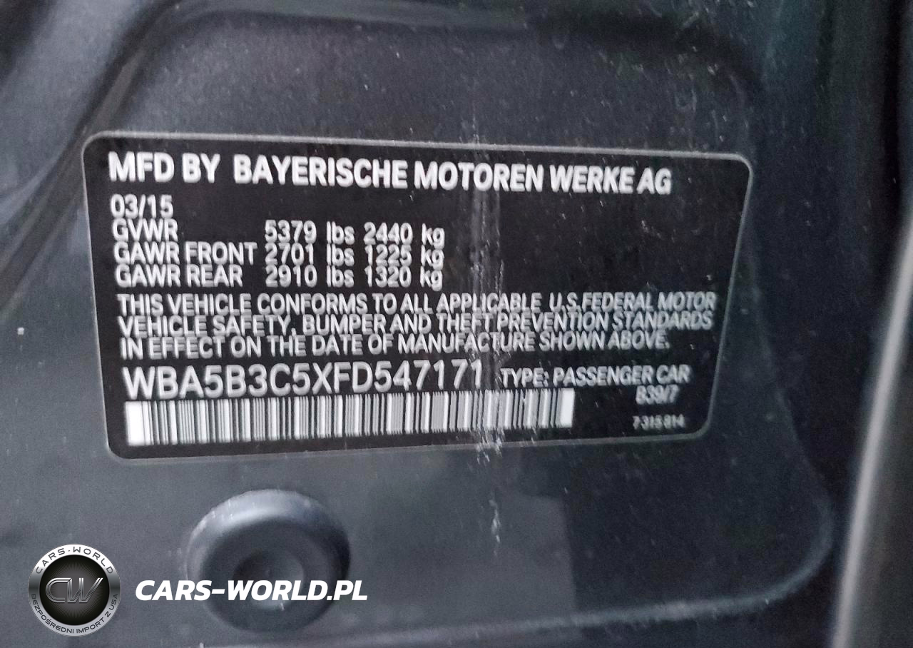 2015 BMW 535 Xi VIN:WBA5B3C5XFD547171 - 12