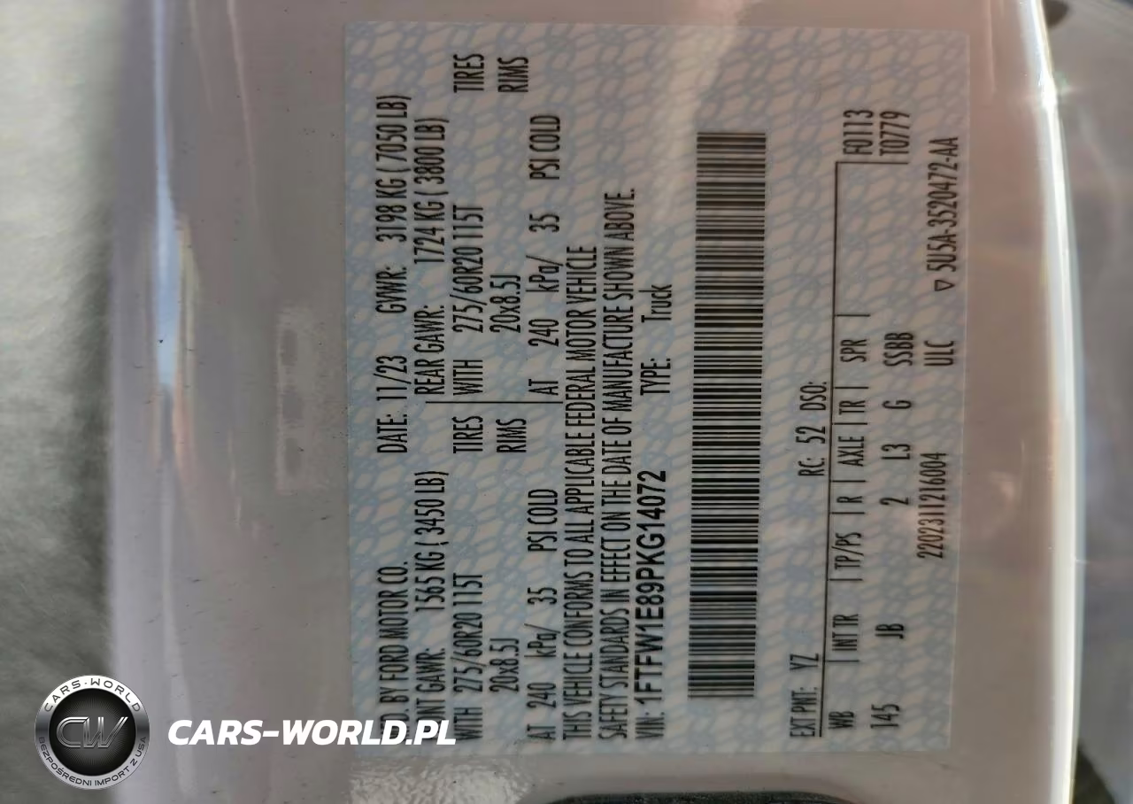 2023 Ford F150 Supercrew VIN:1FTFW1E89PKG14072 - 12