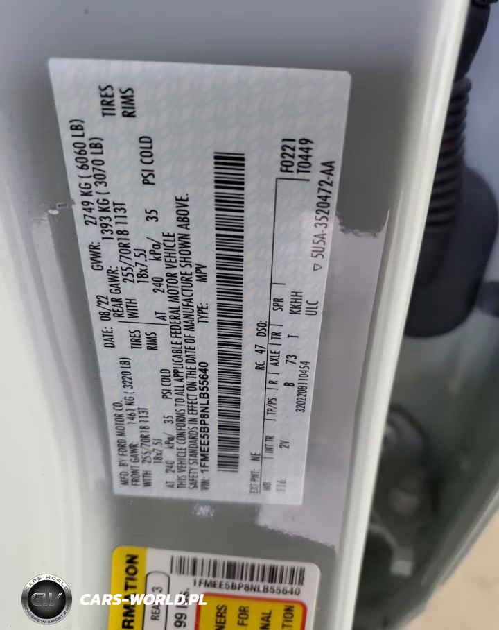 2022 Ford Bronco Base VIN:1FMEE5BP8NLB55640 - 13
