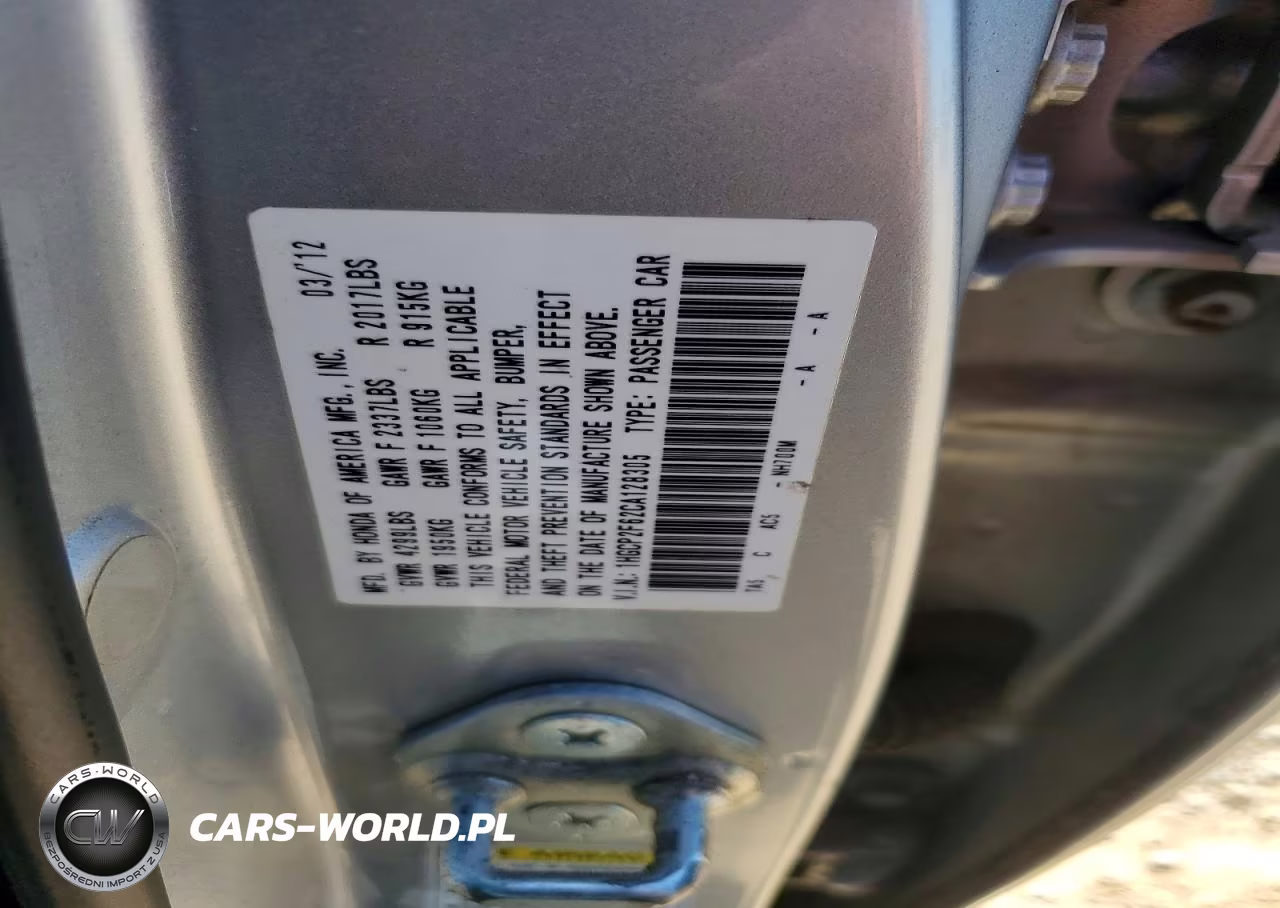 2012 Honda Accord Se VIN:1HGCP2F62CA128305 - 12