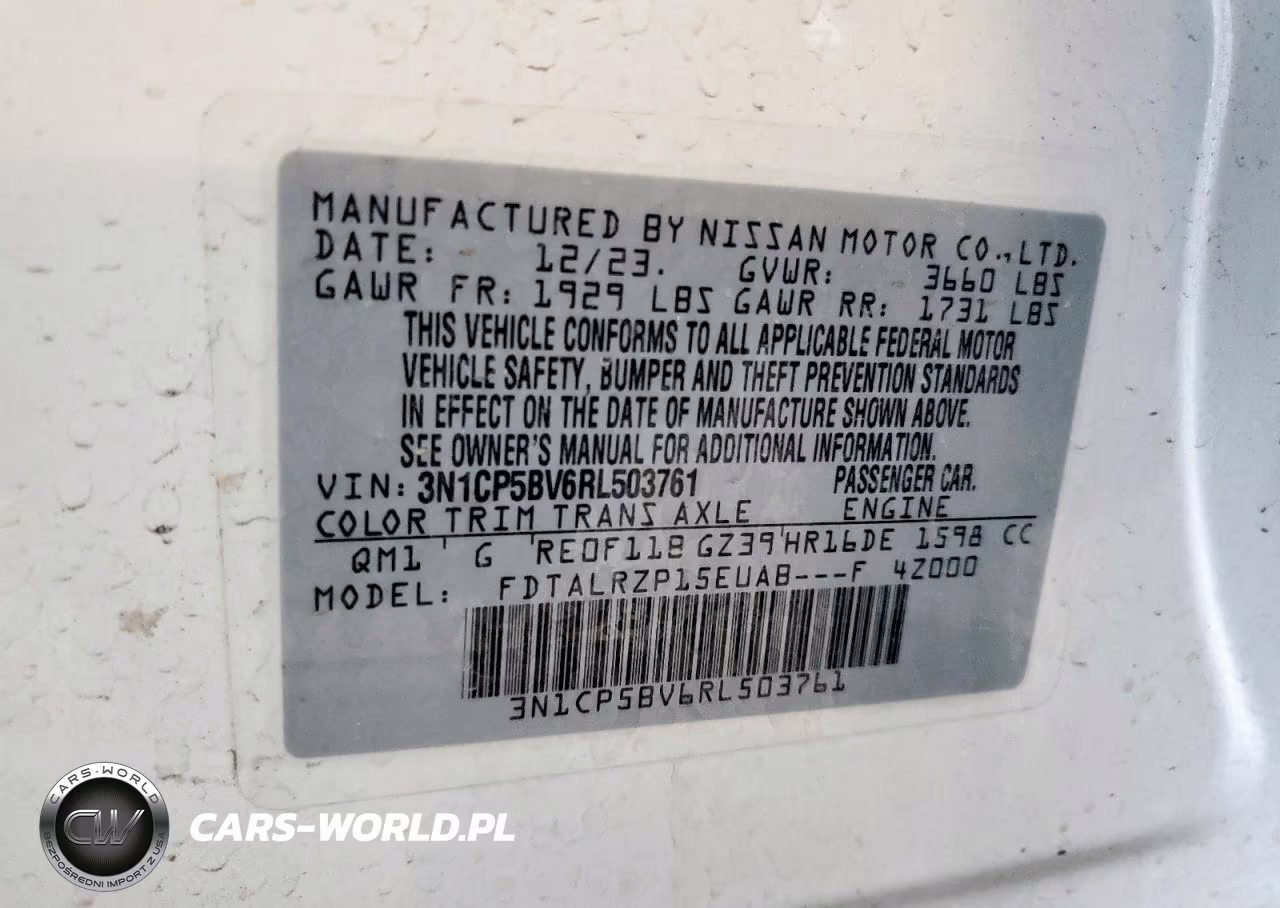 2024 Nissan Kicks S VIN:3N1CP5BV6RL503761 - 13