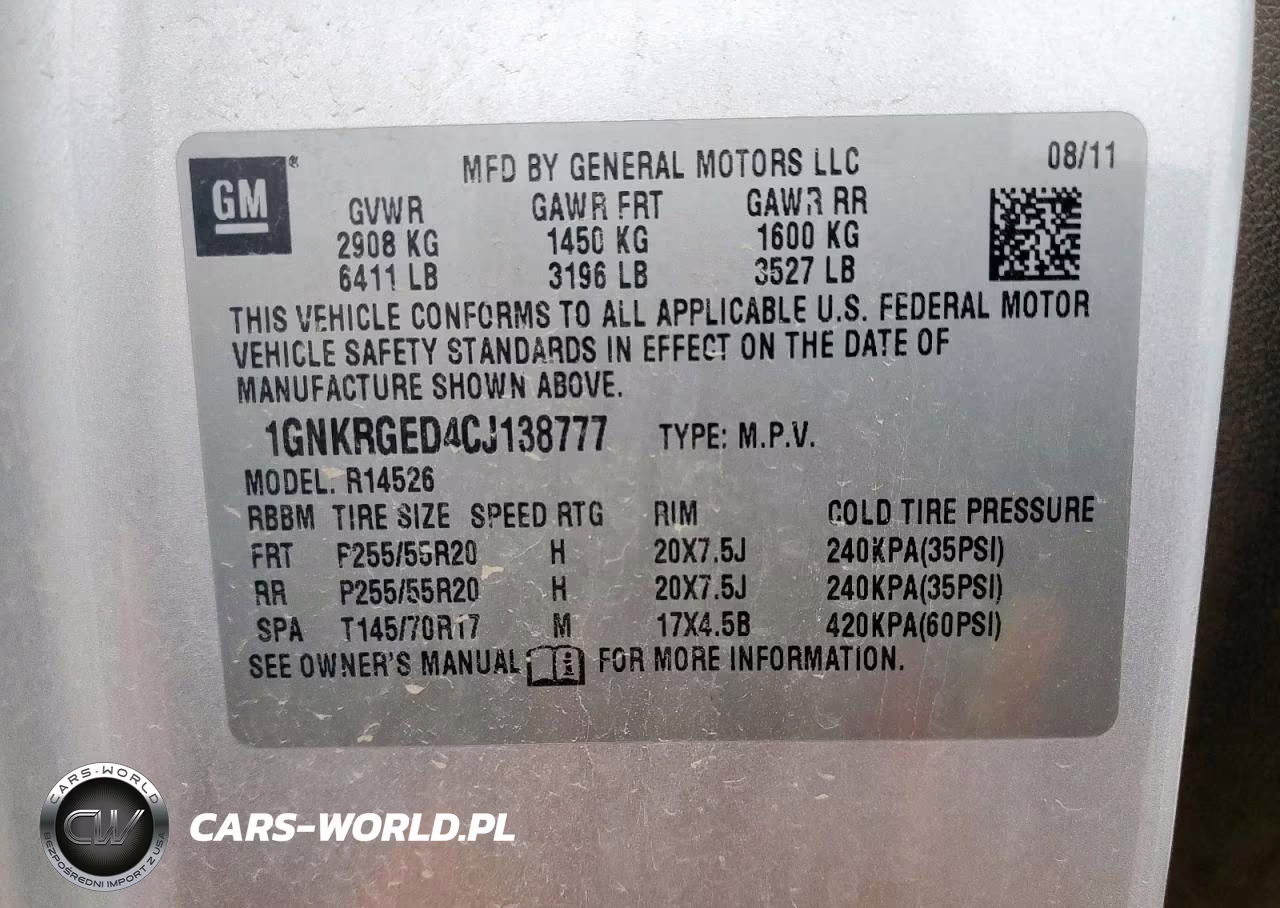 2012 Chevrolet Traverse Lt VIN:1GNKRGED4CJ138777 - 14