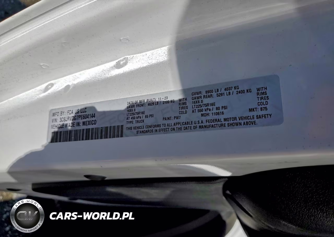 2023 Ram Promaster Van VIN:3C6LRVDG7PE604144 - 14