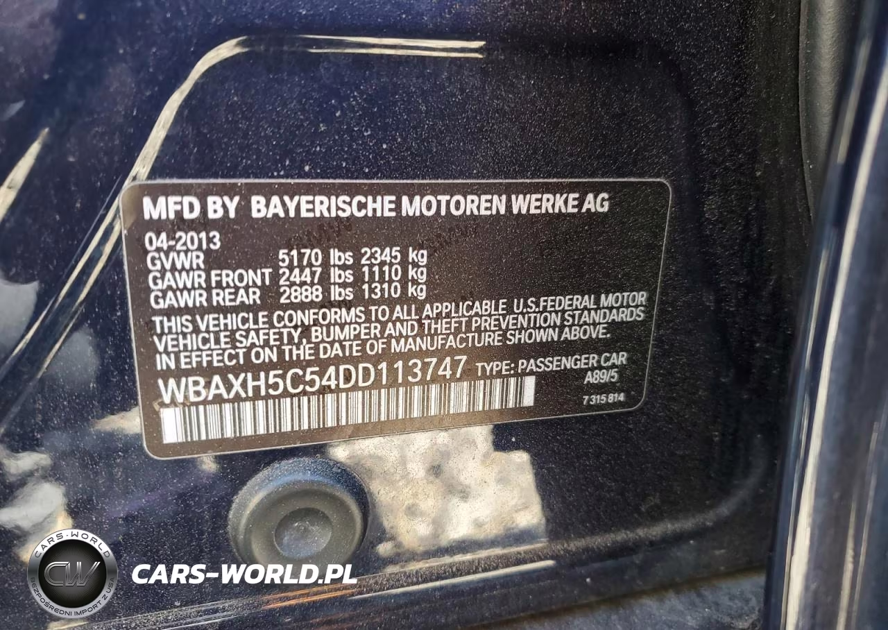 2013 BMW 528 Xi VIN:WBAXH5C54DD113747 - 13