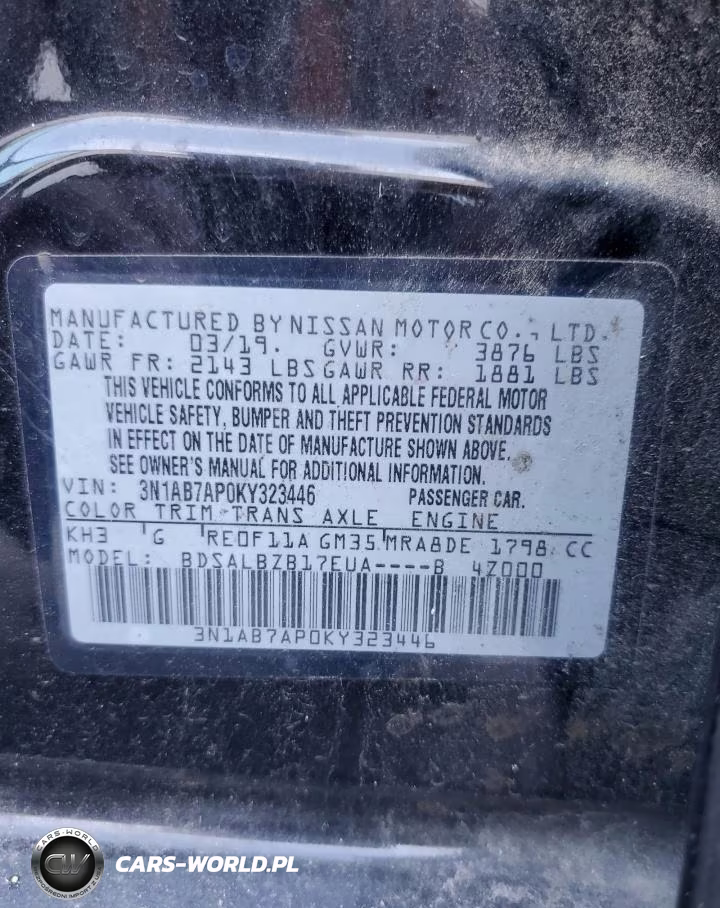 2019 Nissan Sentra S VIN:3N1AB7AP0KY323446 - 12