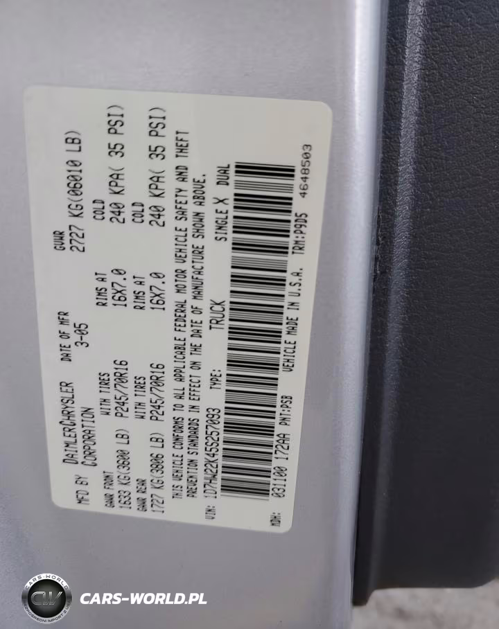 2005 Dodge Dakota St VIN:1D7HW22K45S257093 - 12