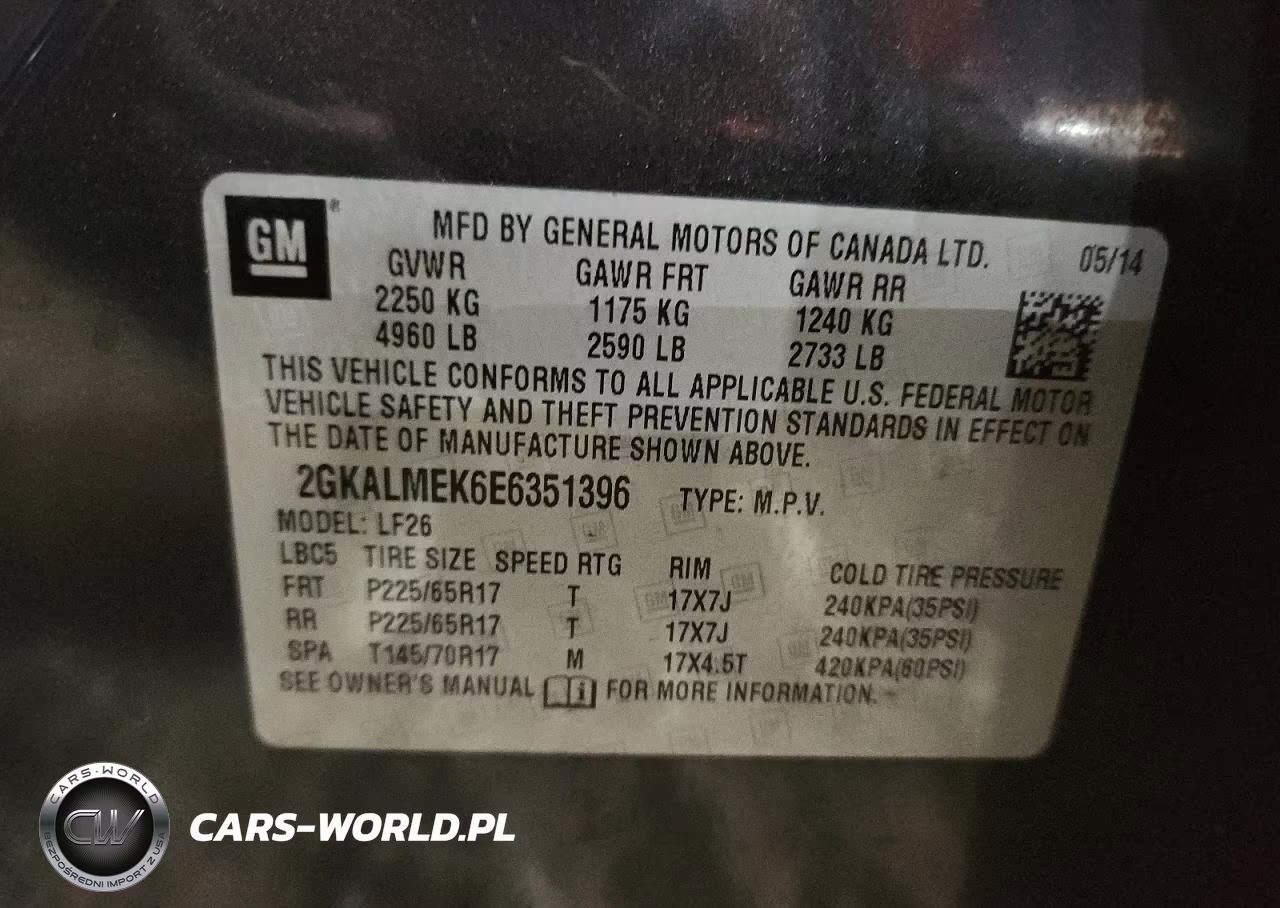 2014 GMC Terrain Sle VIN:2GKALMEK6E6351396 - 14