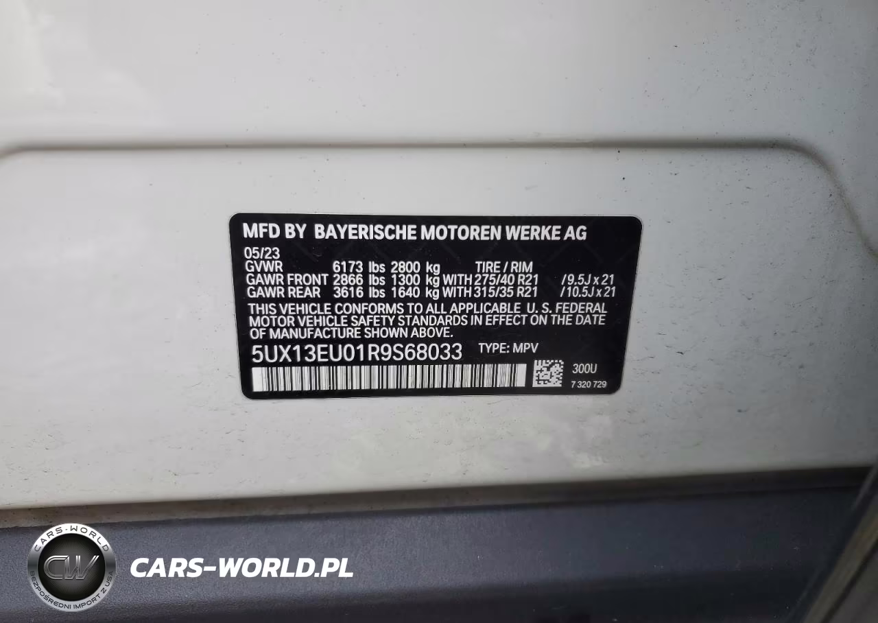 2024 BMW X5 Sdrive 40I VIN:5UX13EU01R9S68033 - 12