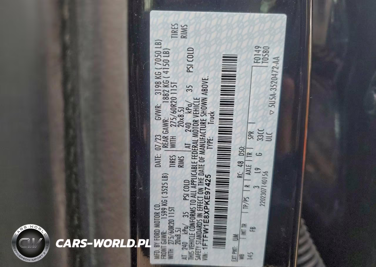 2023 Ford F150 Supercrew VIN:1FTFW1E8XPKE97425 - 12