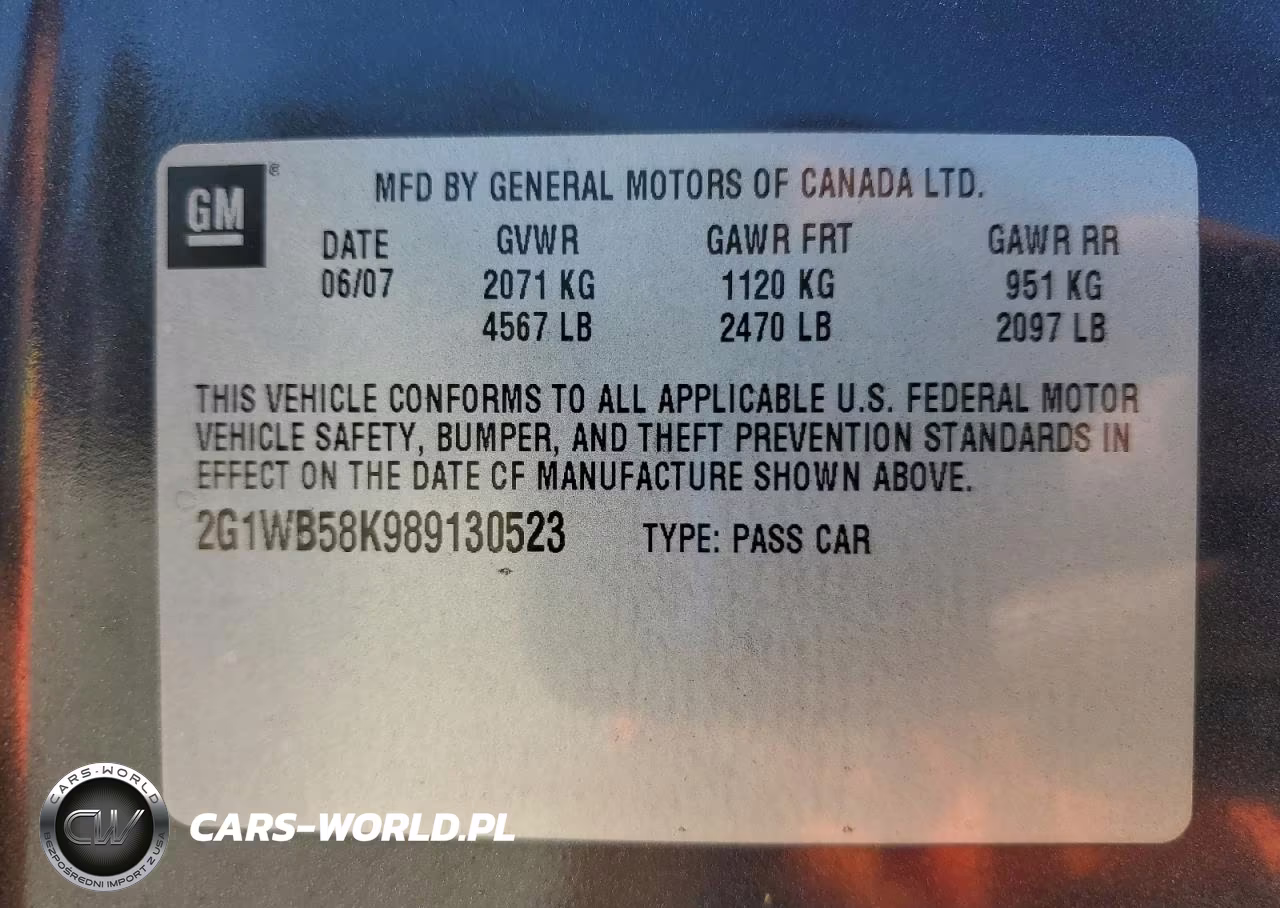 2008 Chevrolet Impala Ls VIN:2G1WB58K989130523 - 12